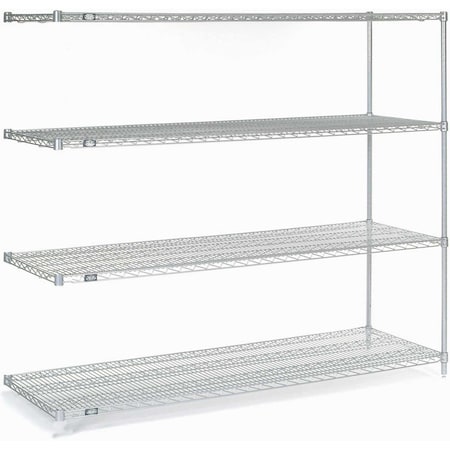 Nexel Wire Shelving Add-On, Poly-Z-Brite, 54W X 18D X 63H A18546Z